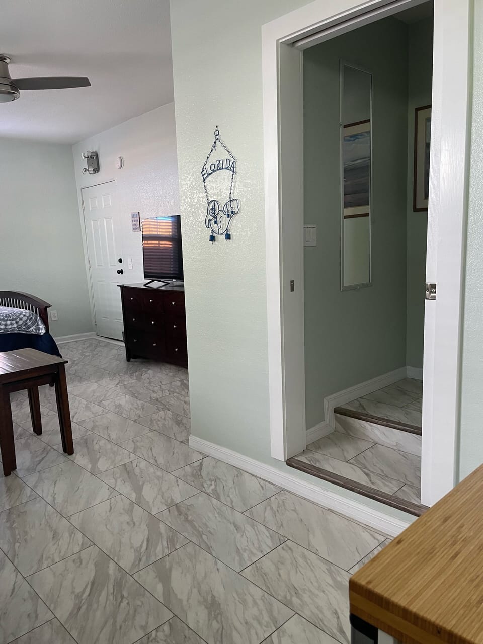 View from the front door. 