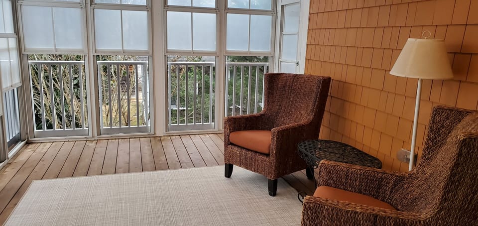 Private screened-in porch off of bedroom