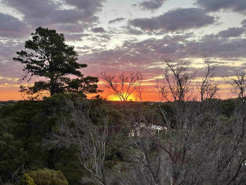 Balcony sunset view