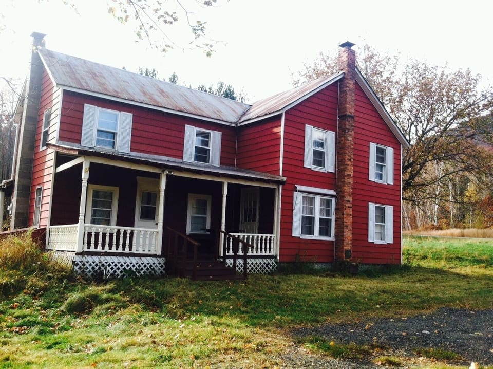 The Red Farmhouse by Gore Mountain