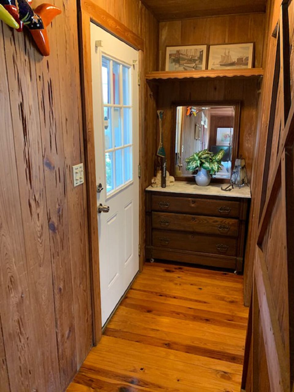 Front door leading to front porch. 