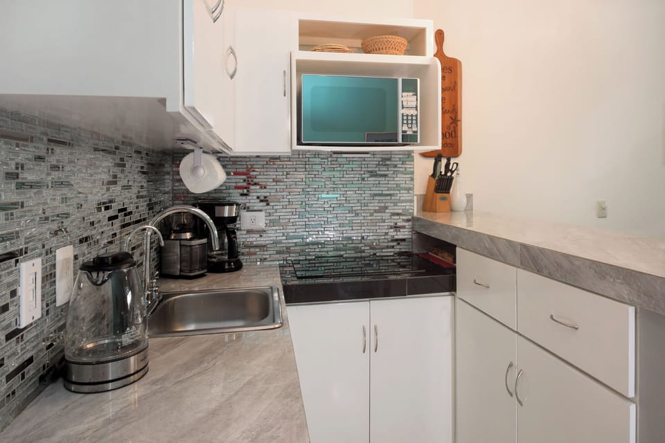 Purified water system at sink with UV light and filters