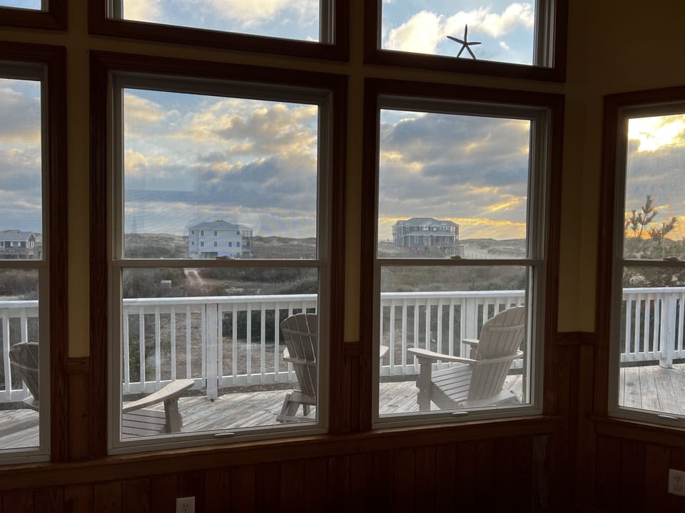 View from great room -top floor- dunes, with the ocean right on the other side 