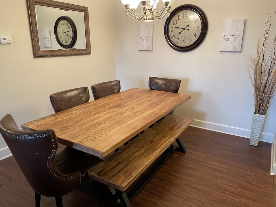 Large dining table. 