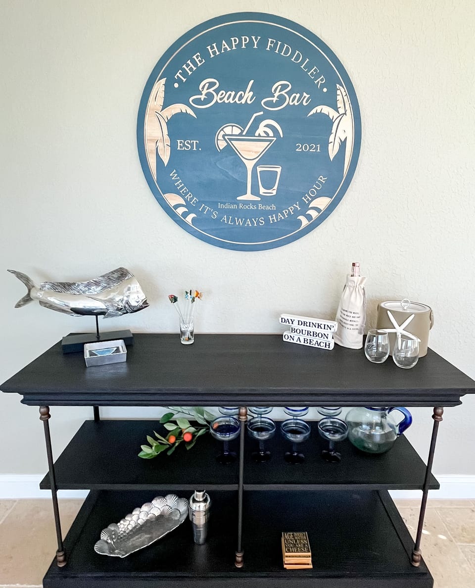 Bonus game room bar area