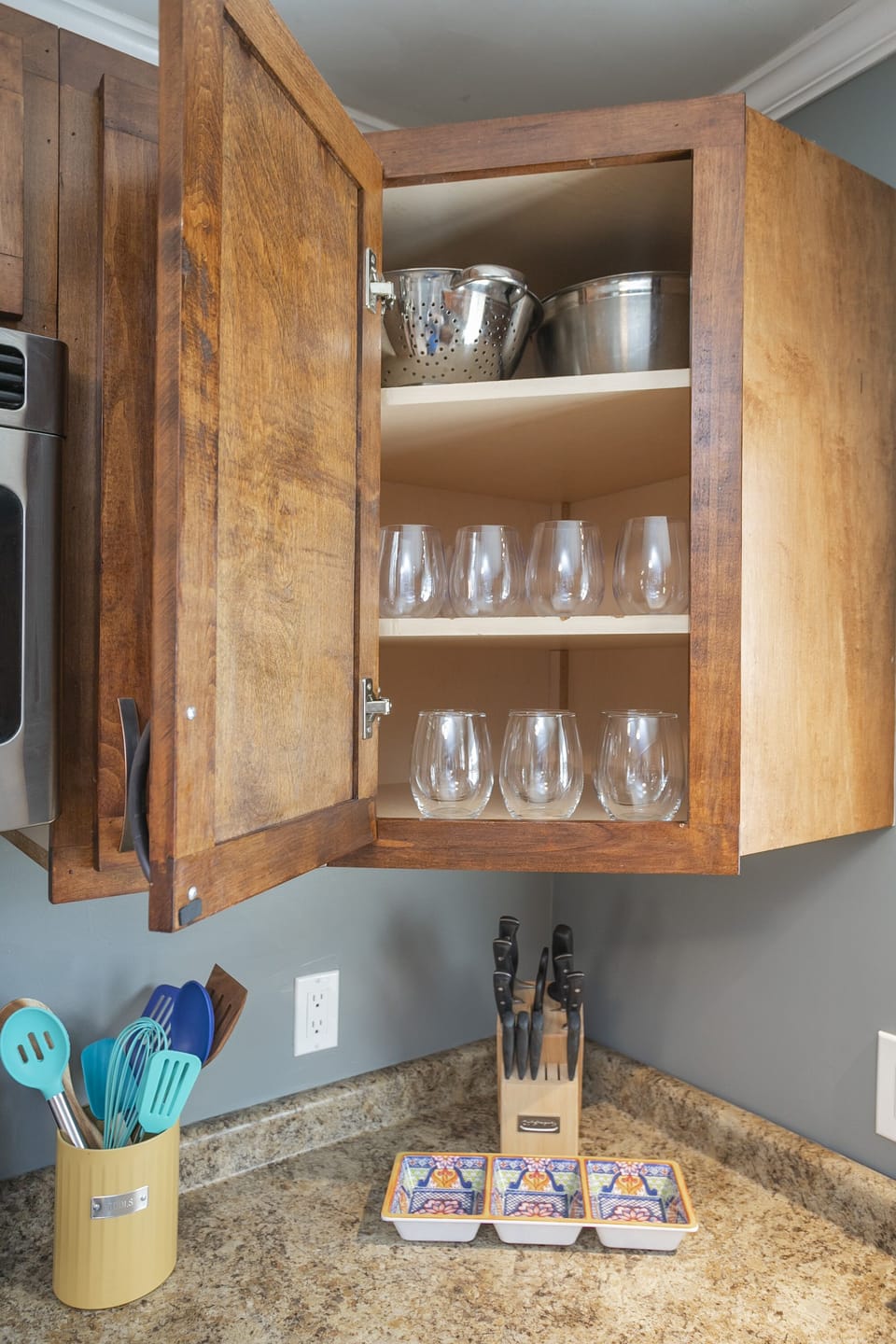 Fully stocked kitchen