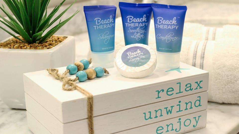 Relax, unwind, enjoy with complimentary bath toiletries.