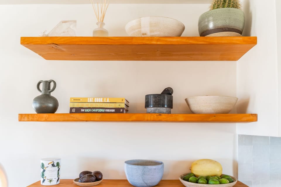 Ceramics + cookbooks + shelfie things
