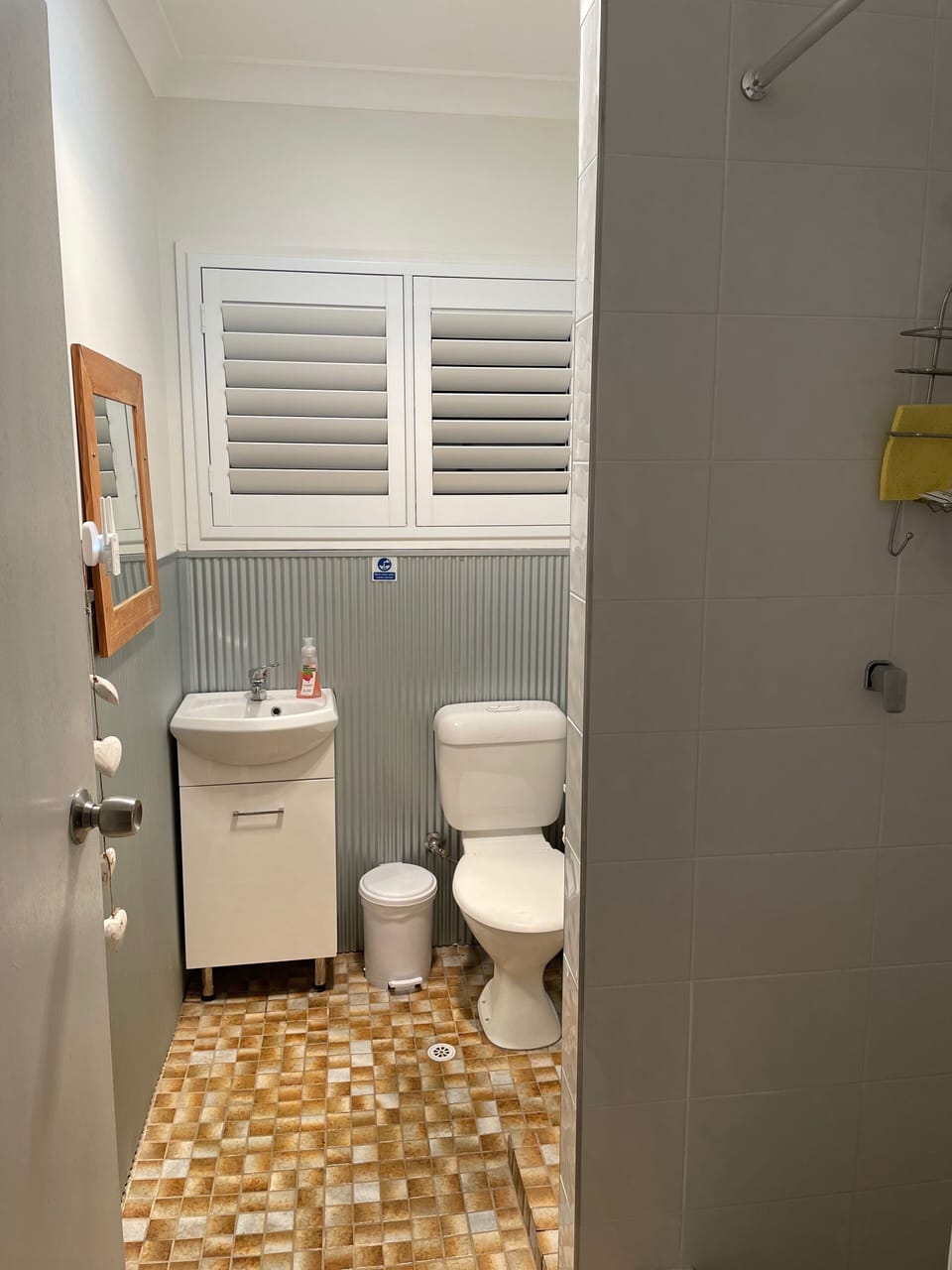 Bathroom. There is also an old toilet outside as well- if you are desperate!