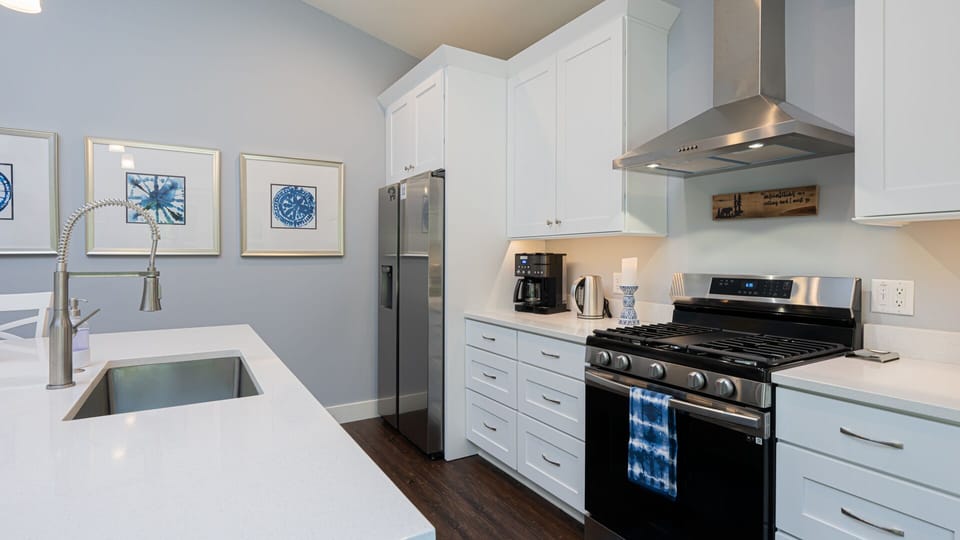 Stainless steel appliances.