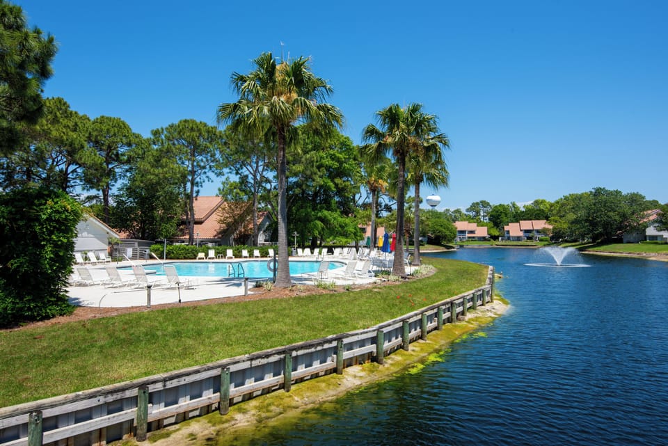 Beachwalk Villas Pool from Bridge