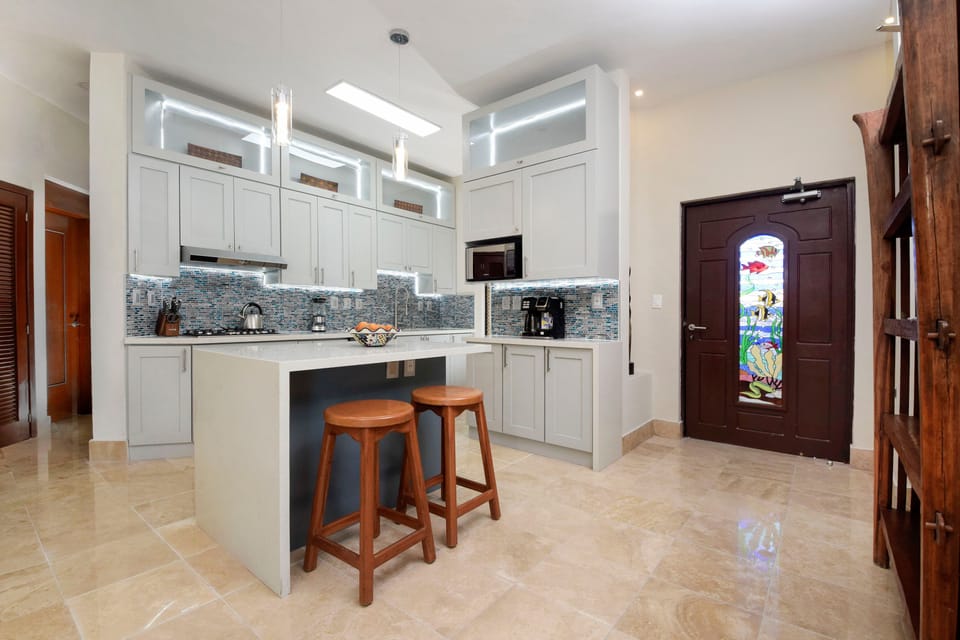 Eat in the kitchen to keep the cook companied.