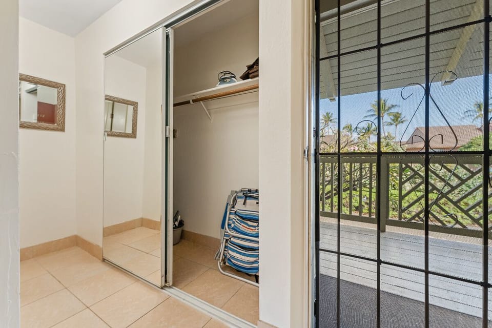 Closet Space With Guest-Use Beach Chairs