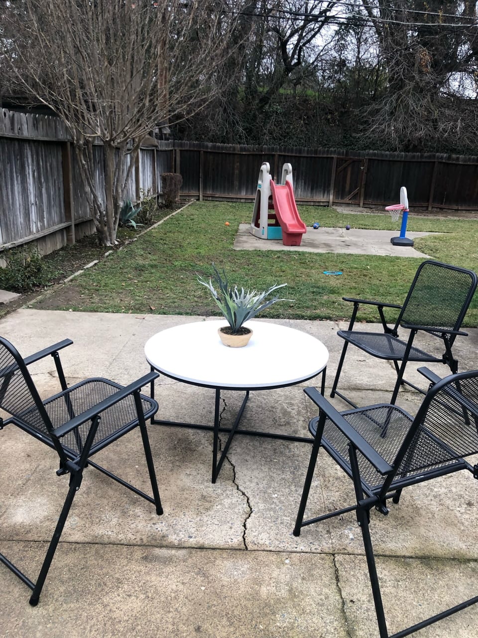 Private backyard
