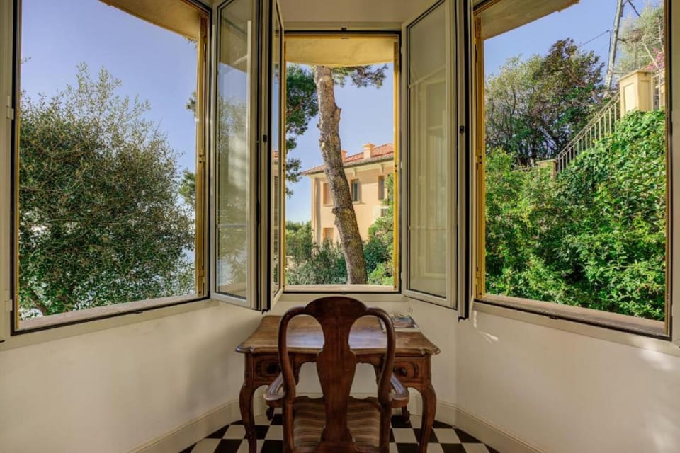 Office table with sea view