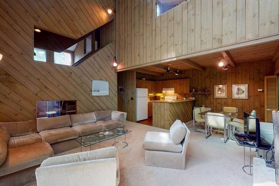 Living room, dining room, and kitchen