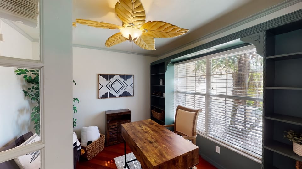 Use for work. (Futon has been replaced with twin bed)