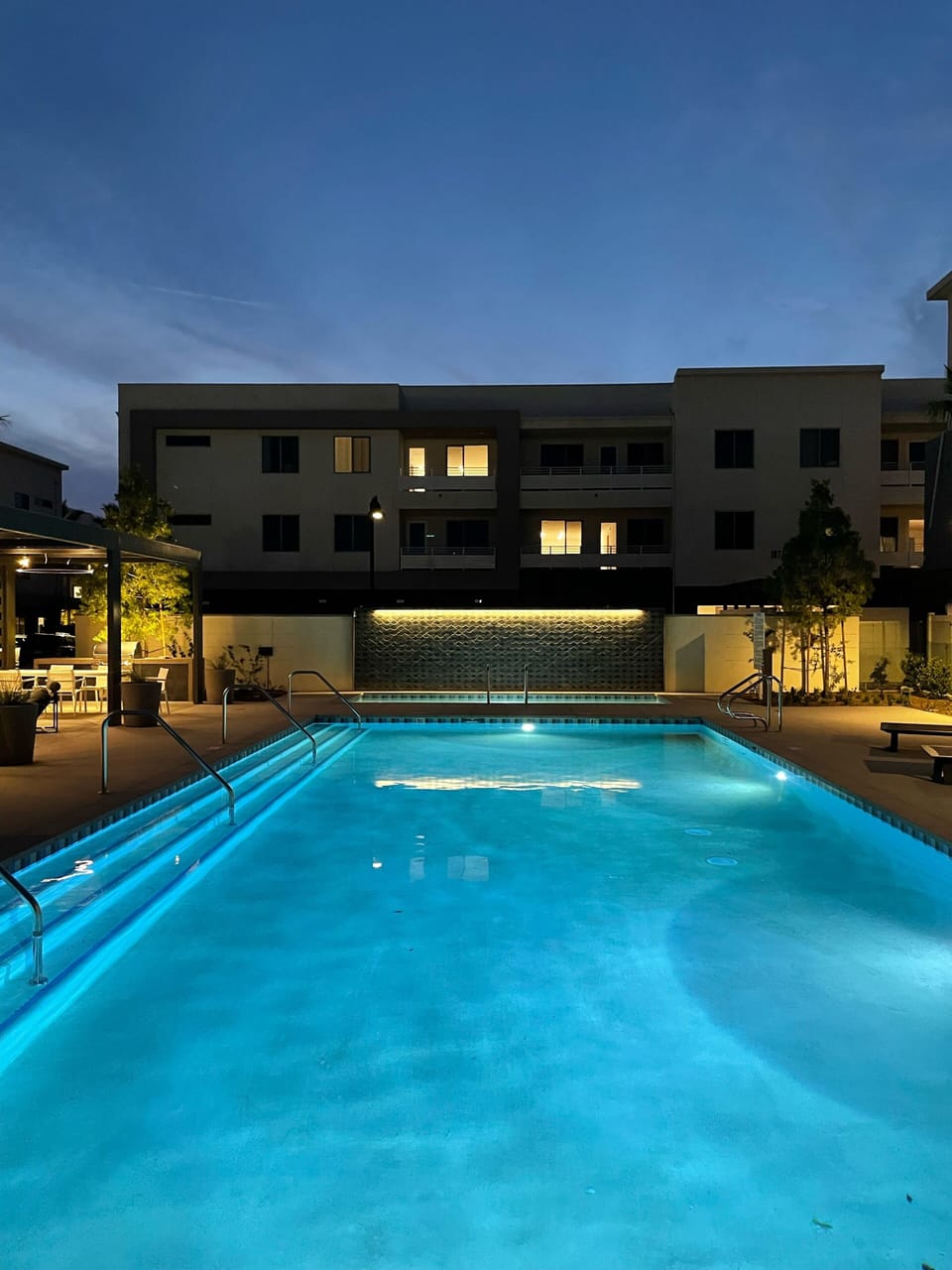 Heated pool and spa