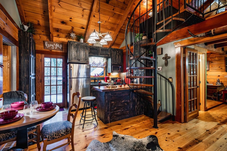 The cutest dinkiest kitchen that is fully stocked for your cooking pleasures