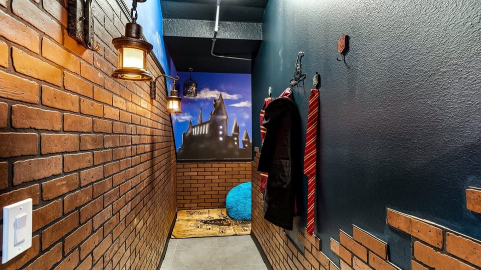 Harry Potter-inspired ambiance, featuring magical decor and charm.
