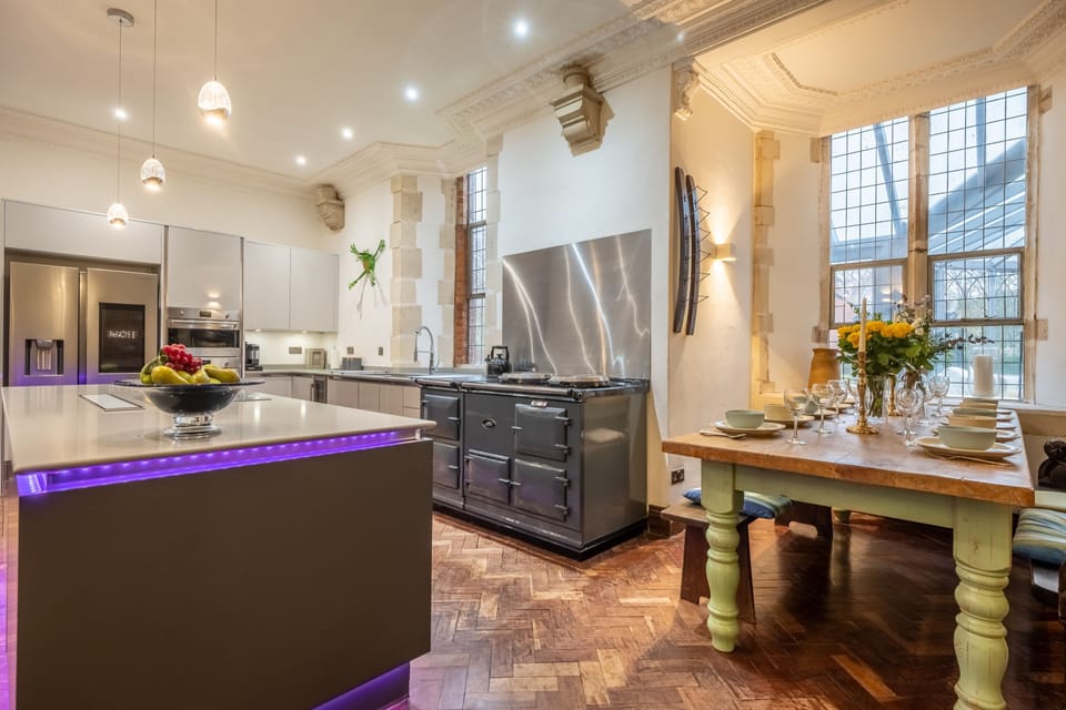 Ground floor: Kitchen with large island