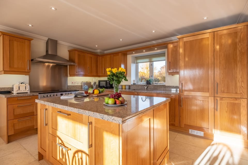 Ground floor: Kitchen with a large island