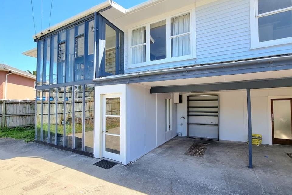 The downstairs unit is part of a large home.