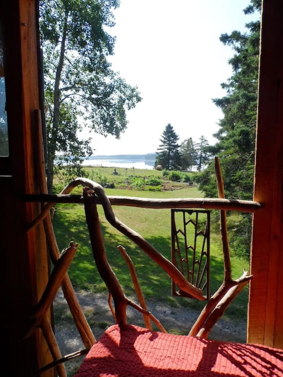 View from upper level of Bunkhouse Cabin.