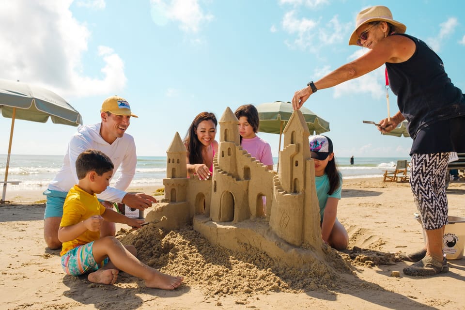 Building Sandcastles on the Beach (Not View From Condo)