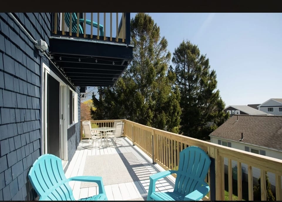 2nd floor deck with seating (upgraded seating will be added in the spring) 