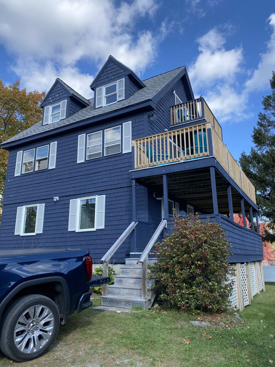 Outdoor view - stairs and decks have recently been updated