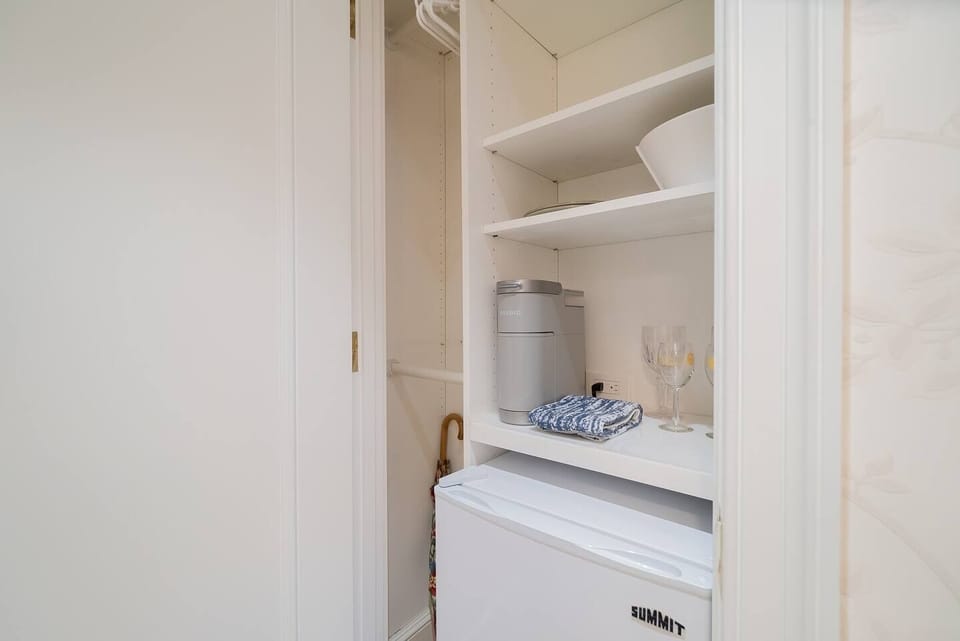 Closet with refrigerator 