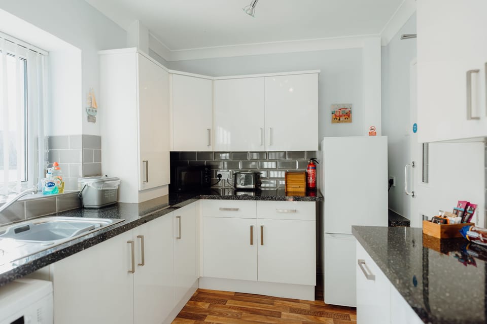 There's a fridge freezer too for all your supplies
