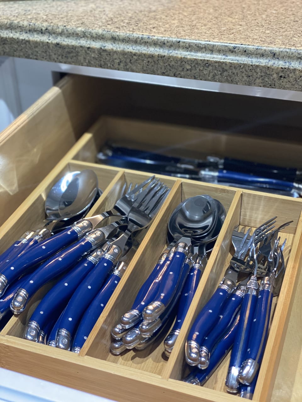 all new pots /pans/cutlery/glassware