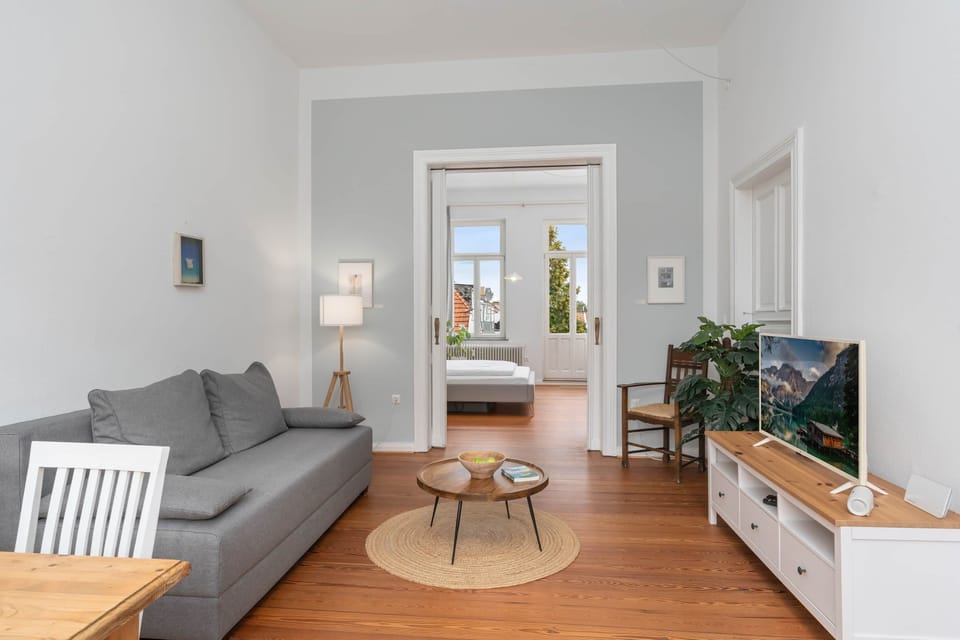 Enjoy the flair of an Art Nouveau apartment