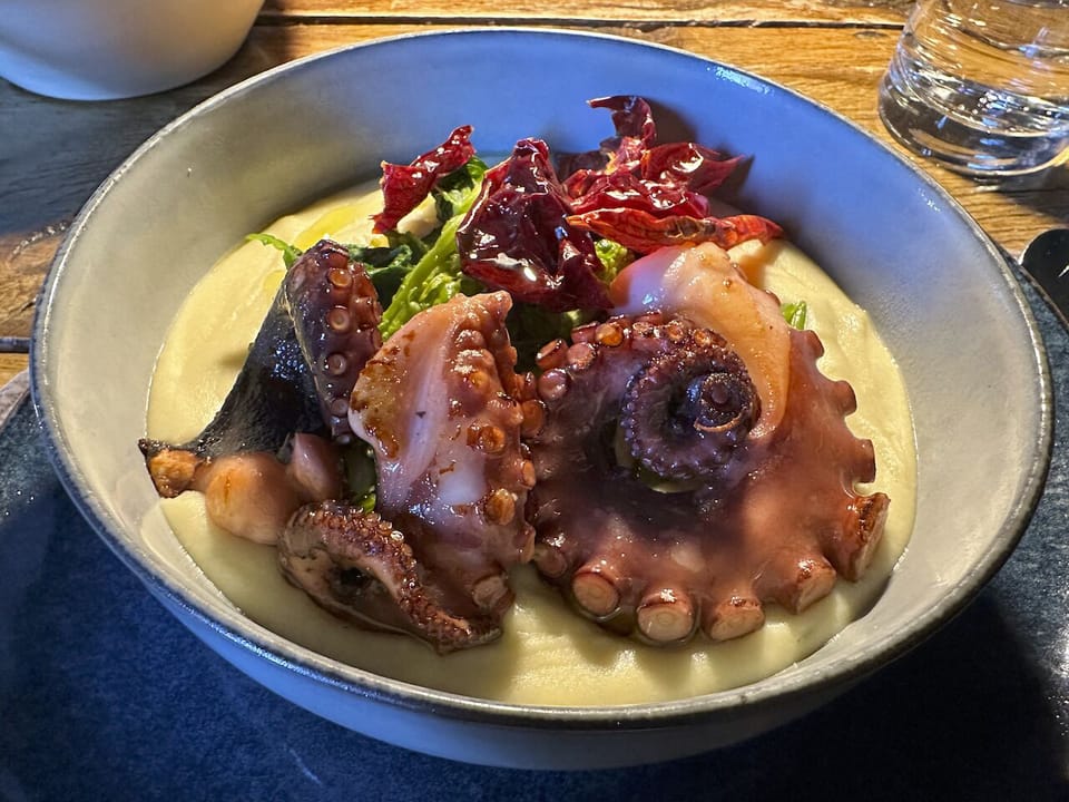 Polpo (octopus) in a restaurant in Cisternino.