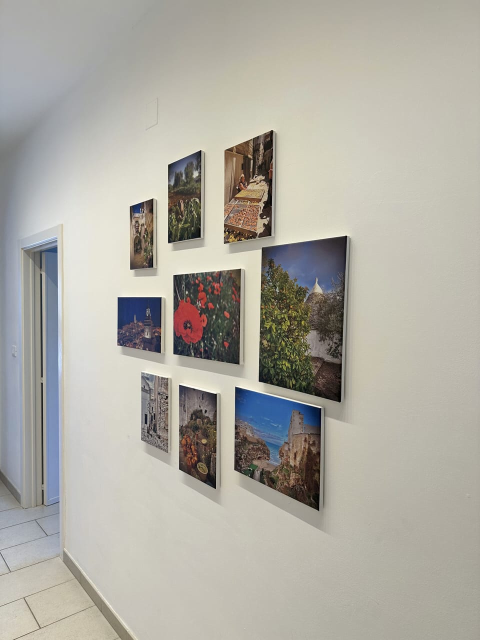 The experience wall! Most of these photos taken within 1 hour from Trullo Dolce.