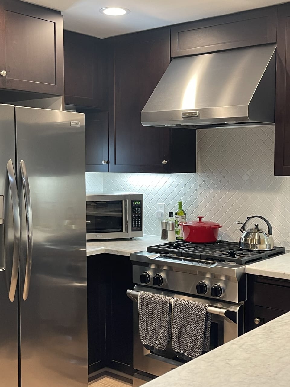 Full kitchen with gourmet appliances