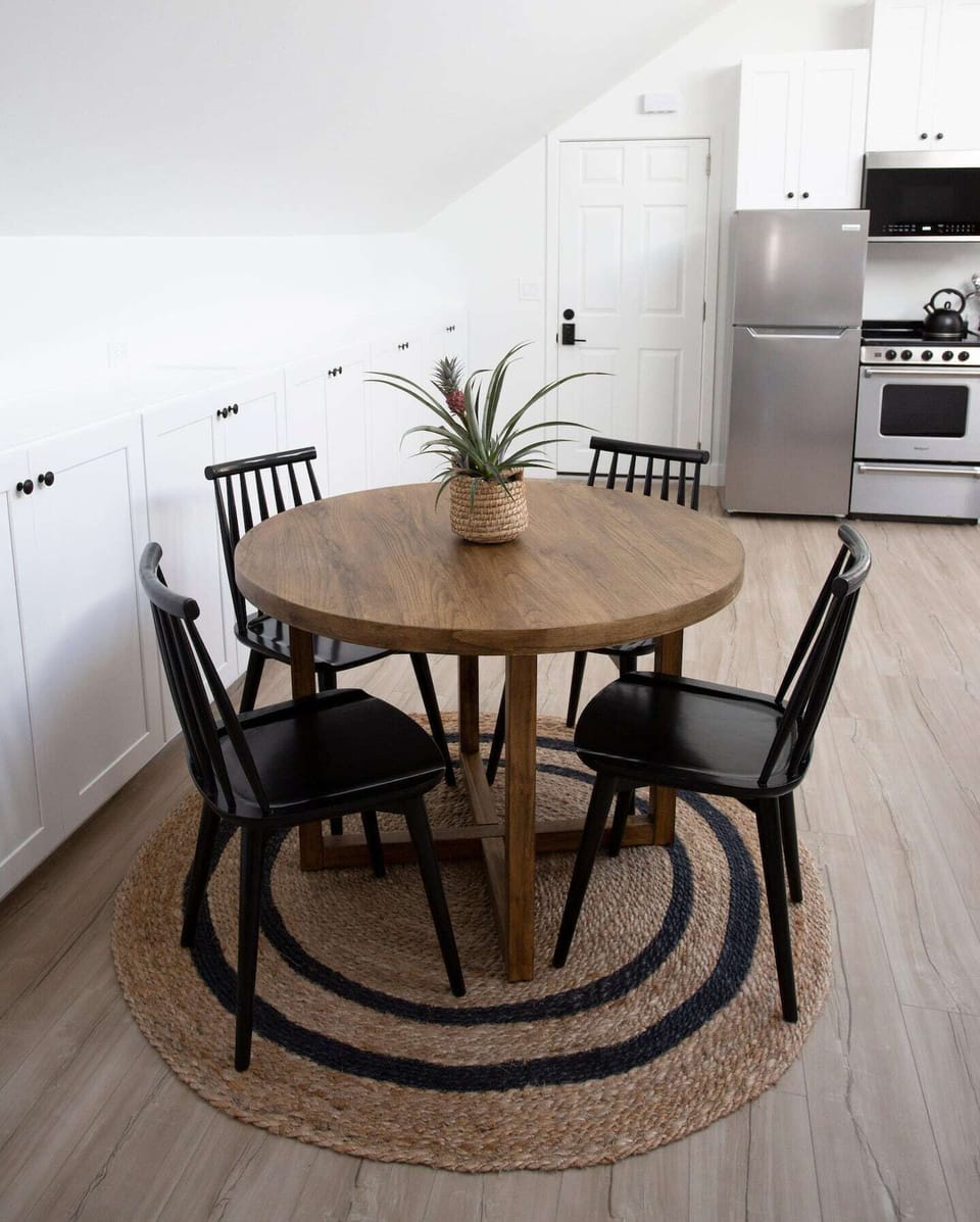 New dining chairs to enjoy a meal with family and friends.  