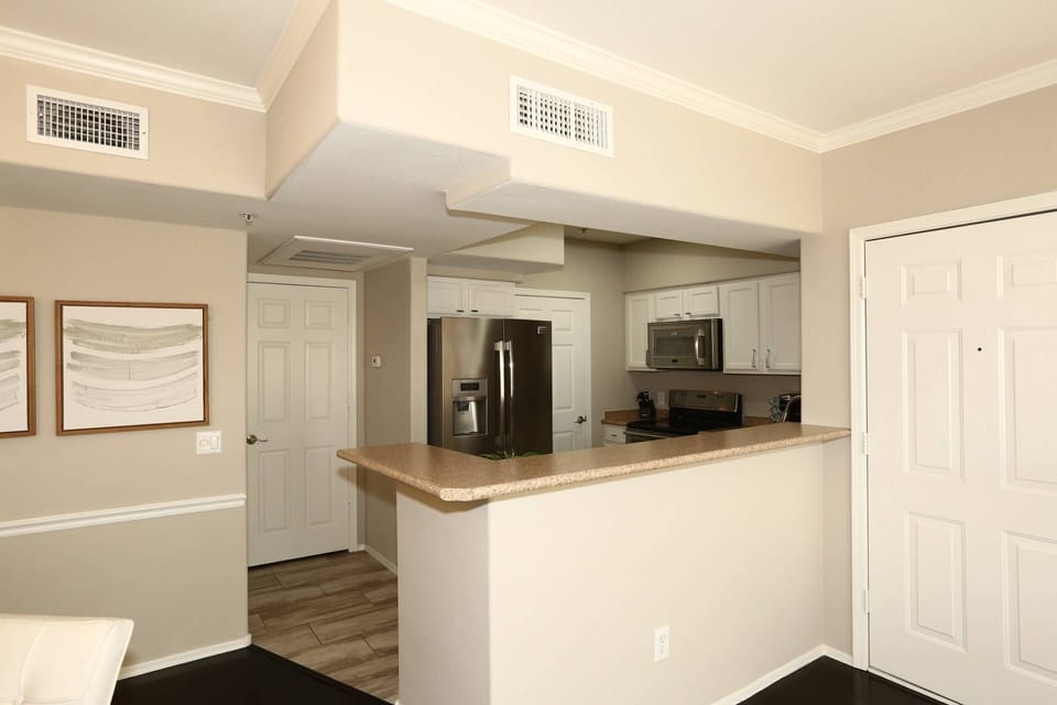 Kitchen with updated appliances and items needed to prepare your meetings