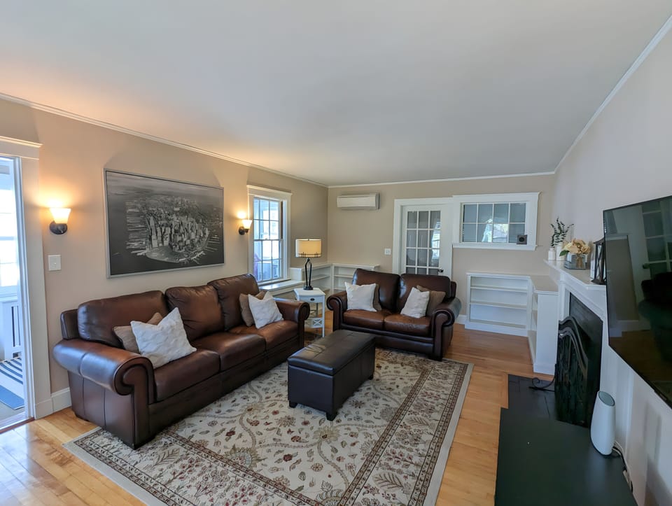 Living Room - Leather Sofas & Sony 49 Inch TV w/ Roku (Updated 4/11/2023)