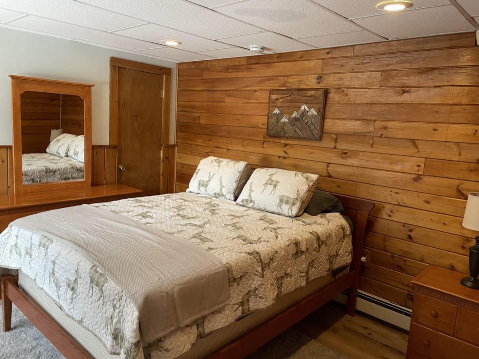 lower-level bedroom accessible to patio walk-out.