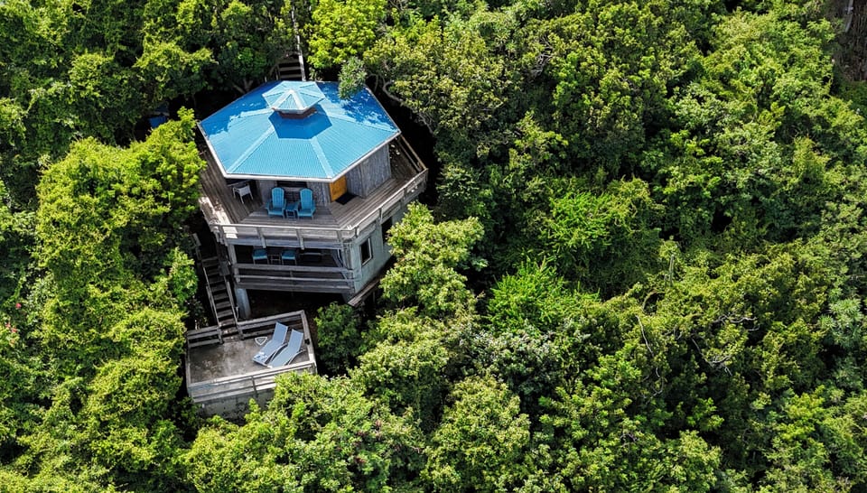 Sugar Bird Cottage Aerial View