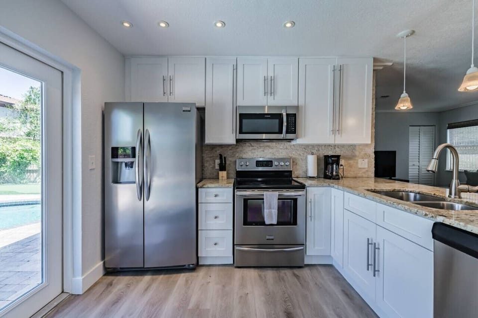 Modern, Fully Stocked, Brightly Lit Kitchen