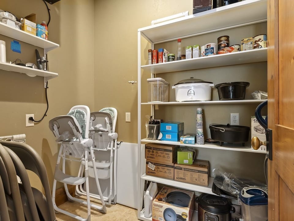 Pantry - 2 high chairs and foldable table and chairs for extra dining seating