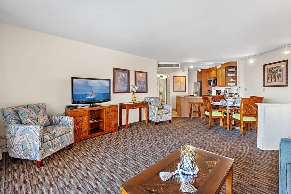 Large Flat Screen TV in Living Room