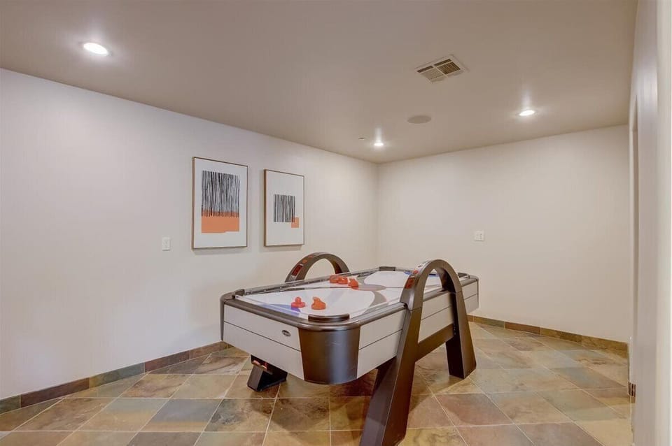 Air Hockey in the Theatre Room