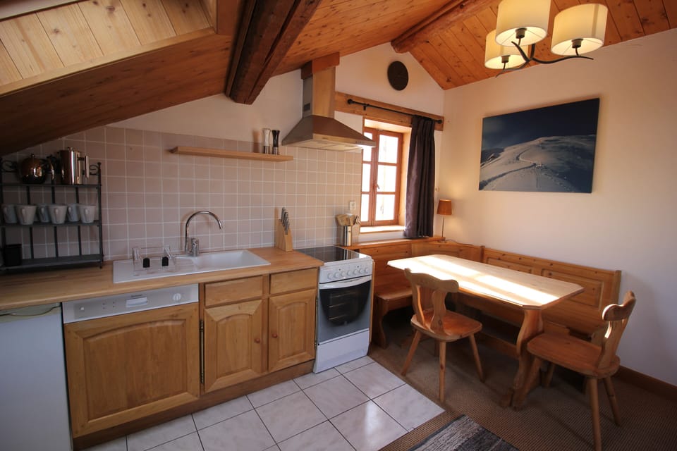 Kitchen and dining area
