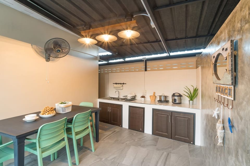 Kitchen & BBQ area beside swimming pool