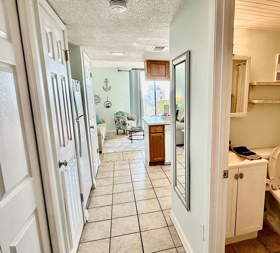 As you step out of the master bedroom, you will see the rest of the condo!